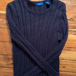 Karen Scott Knit Navy Sweater